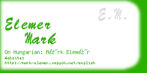elemer mark business card